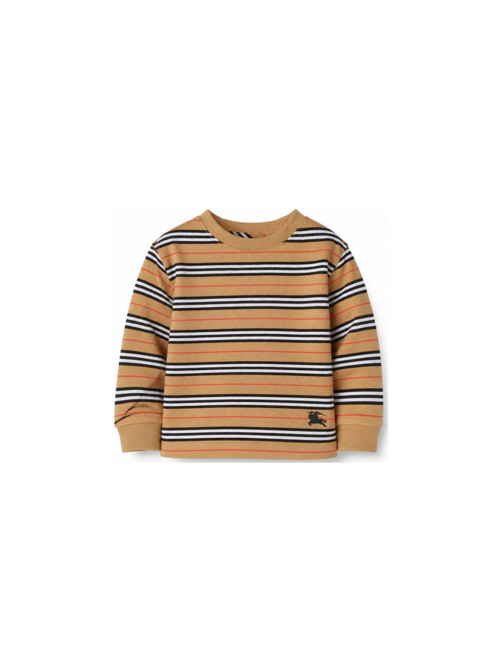 T-shirt per neonato Burberry Kids beige con motivo a righe orizzontali 8135324 B9368 BURBERRY KIDS