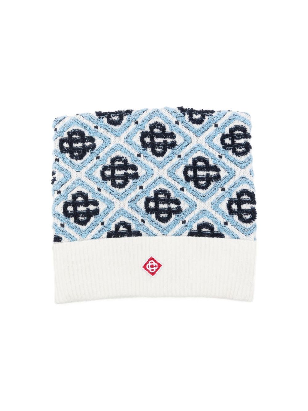 Cappello per bambino Casablanca Kids azzurro con motivo monogramma all-over KPF26HAT12501 MULTI CASABLANCA KIDS