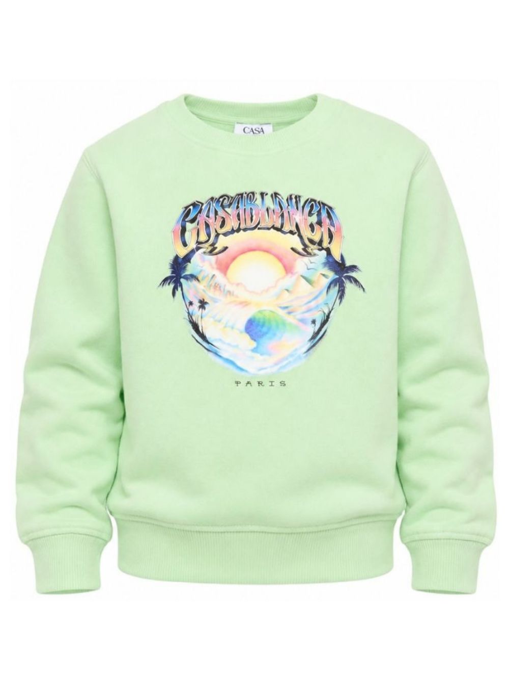 Felpa per bambino Casablanca Kids verde con stampa grafica KPF26JTP37101 CASAAIRSPAY CASABLANCA KIDS