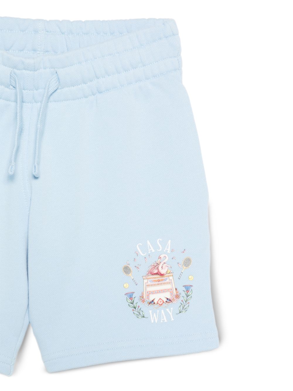 Shorts per bambino Casablanca Kids azzurro chiaro con tasca posteriore con toppa KPF26JTR26602 CASAWAY CASABLANCA KIDS