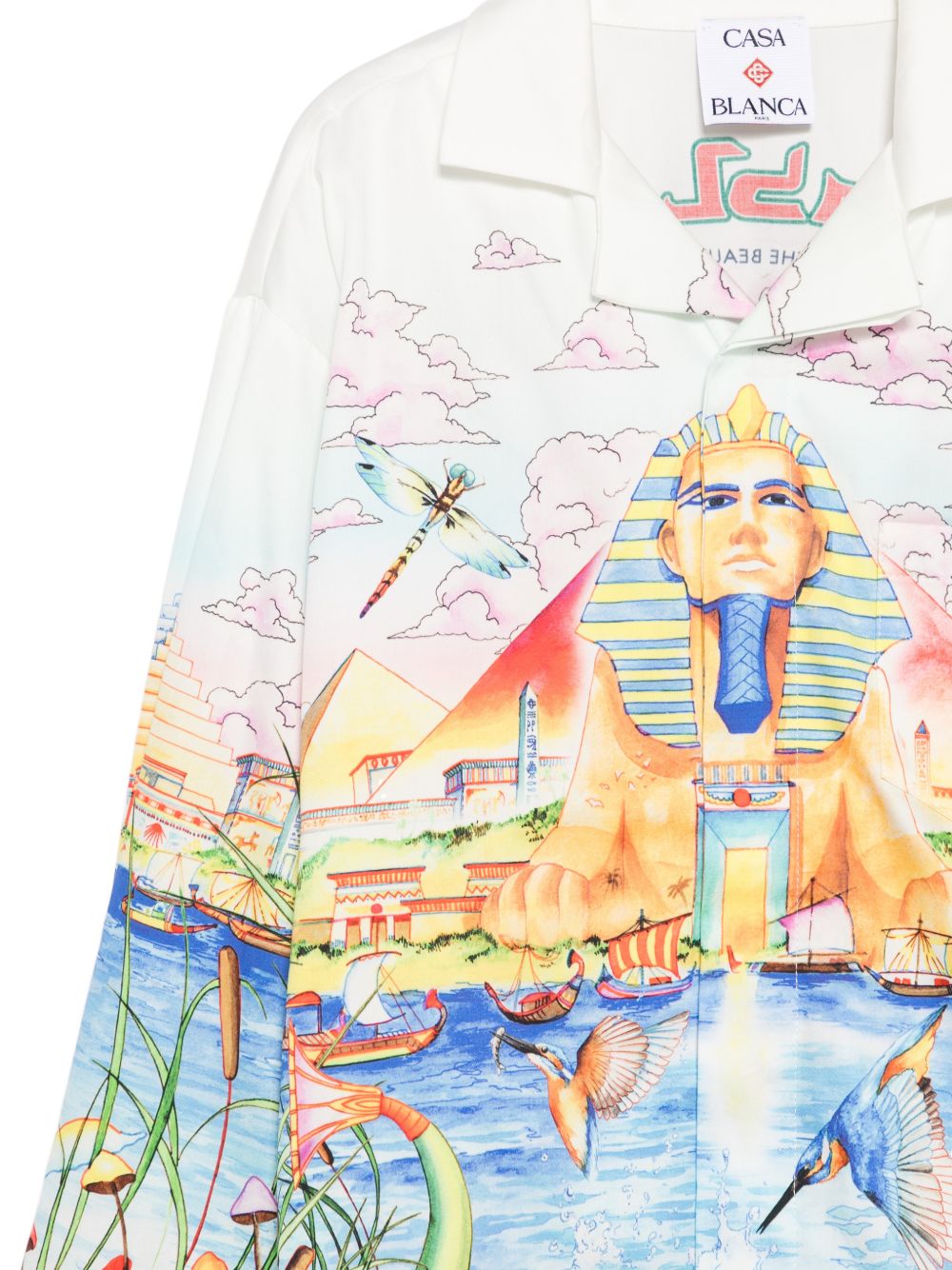 Camicia per bambino Casablanca Kids multicolor con stampa grafica KPF26SH30601 EGYPT CASABLANCA KIDS