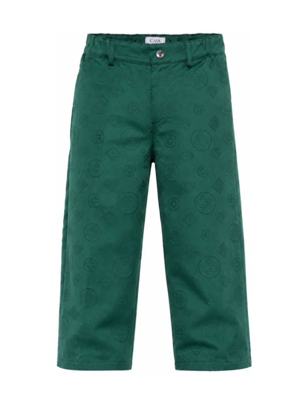Pantaloni per bambino Casablanca Kids verde con monogram KPF26TR48901 GREEN CASABLANCA KIDS