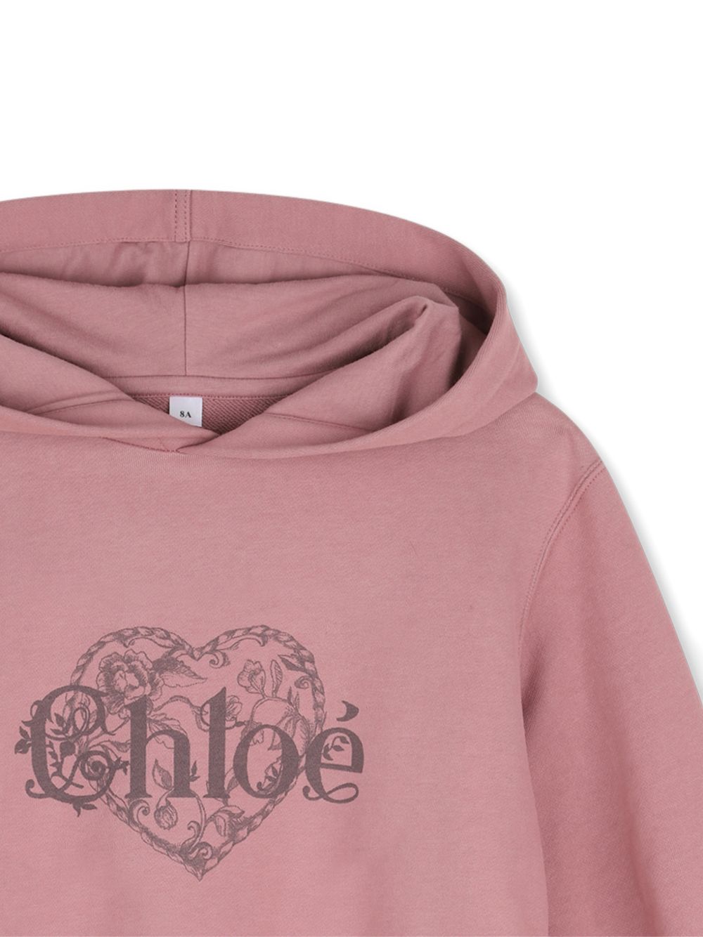 Abito per bambina Chloé Kids rosa con stampa con logo sul davanti C21245 48W CHLOE' KIDS