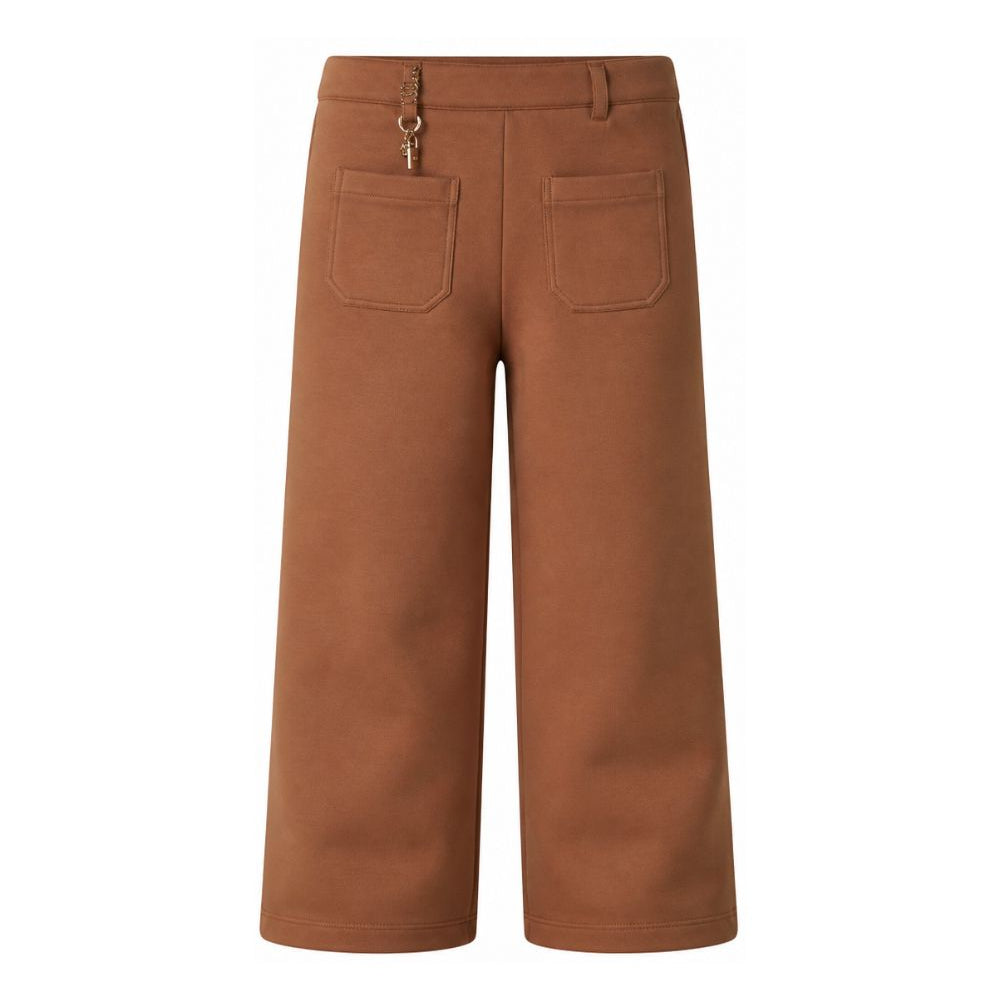 Pantaloni per bambina Chloé Kids marrone con dettaglio lucchetto C21264 31F CHLOE' KIDS