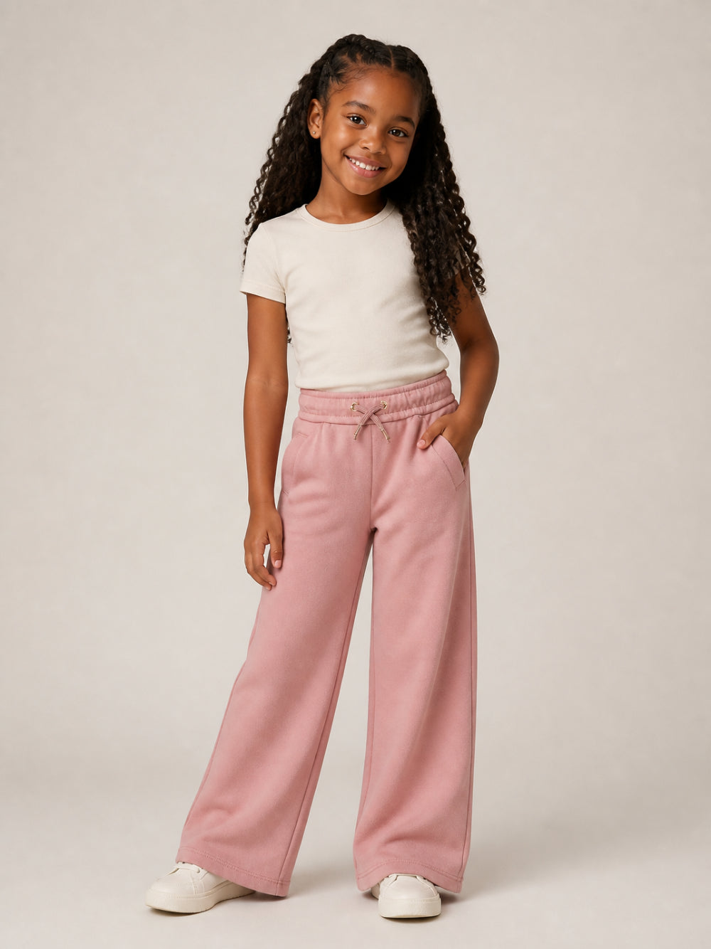Pantalone di tuta per bambina Chloé Kids con cordoncino in vita C21265 48W CHLOE' KIDS