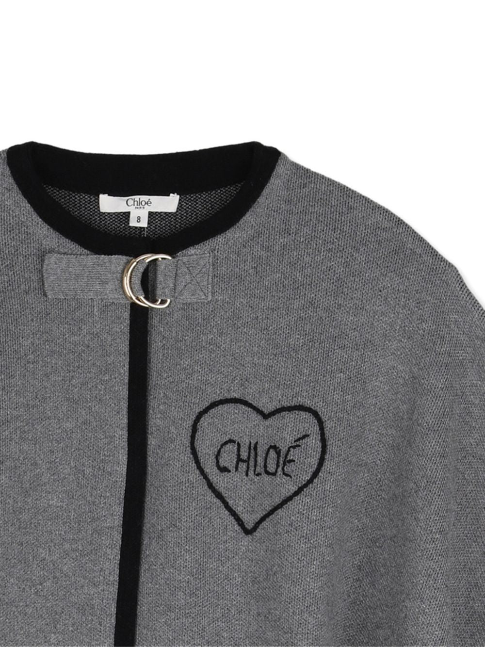 Mantella per bambina Chloé Kids grigio con ricamo C21272 A46 CHLOE' KIDS