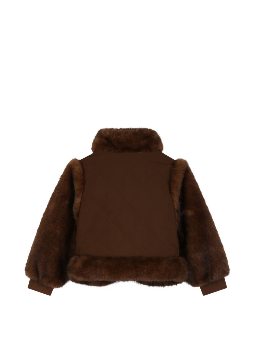 Giacca per bambina Chloé Kids marrone con pelliccia sintetica C21279 33F CHLOE' KIDS