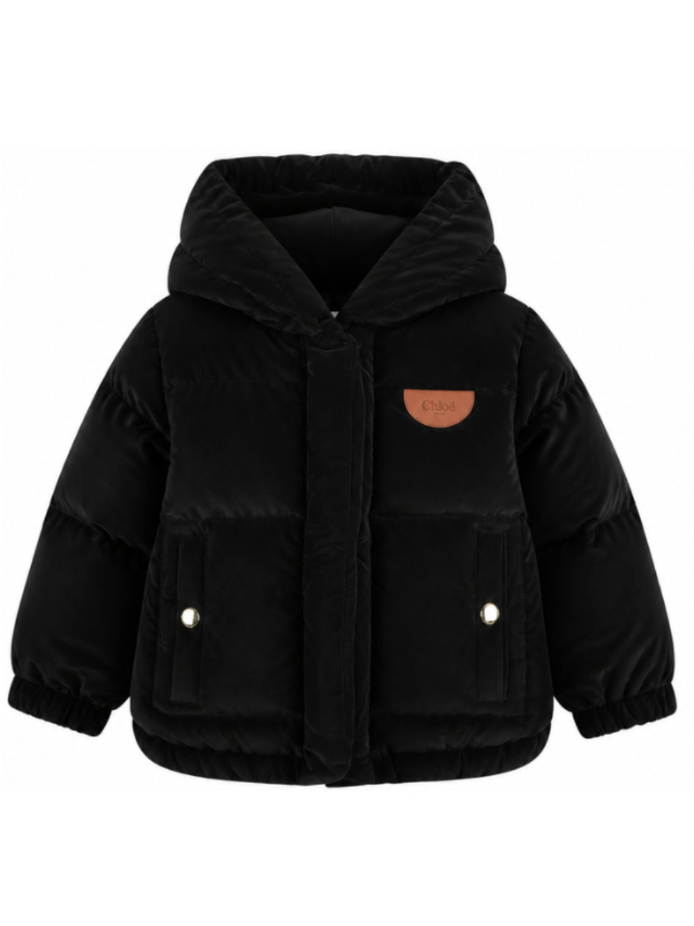 Piumino per bambina Chloé Kids nero con applicazione logo C21283 09B CHLOE' KIDS