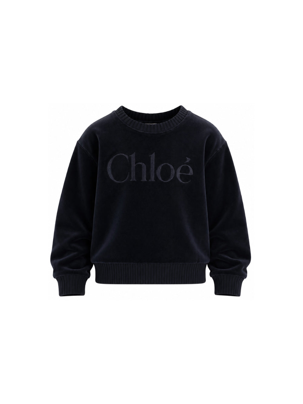 Felpa per bambina Chloé Kids blu con logo sul davanti C21285 859 CHLOE' KIDS