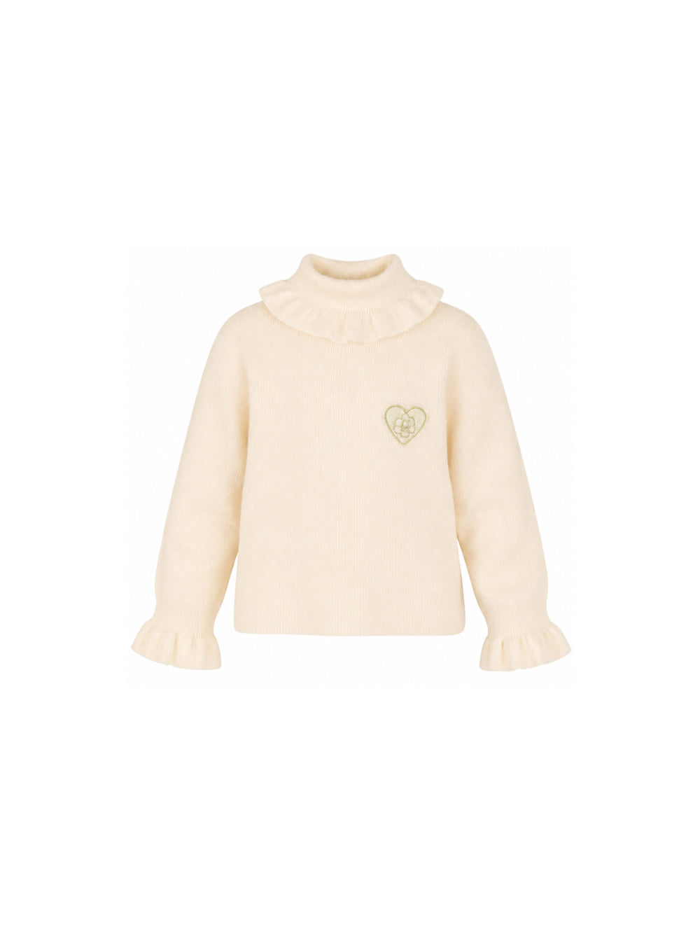 Maglione per bambina Chloé Kids crema con maniche ruches C21295 148 CHLOE' KIDS