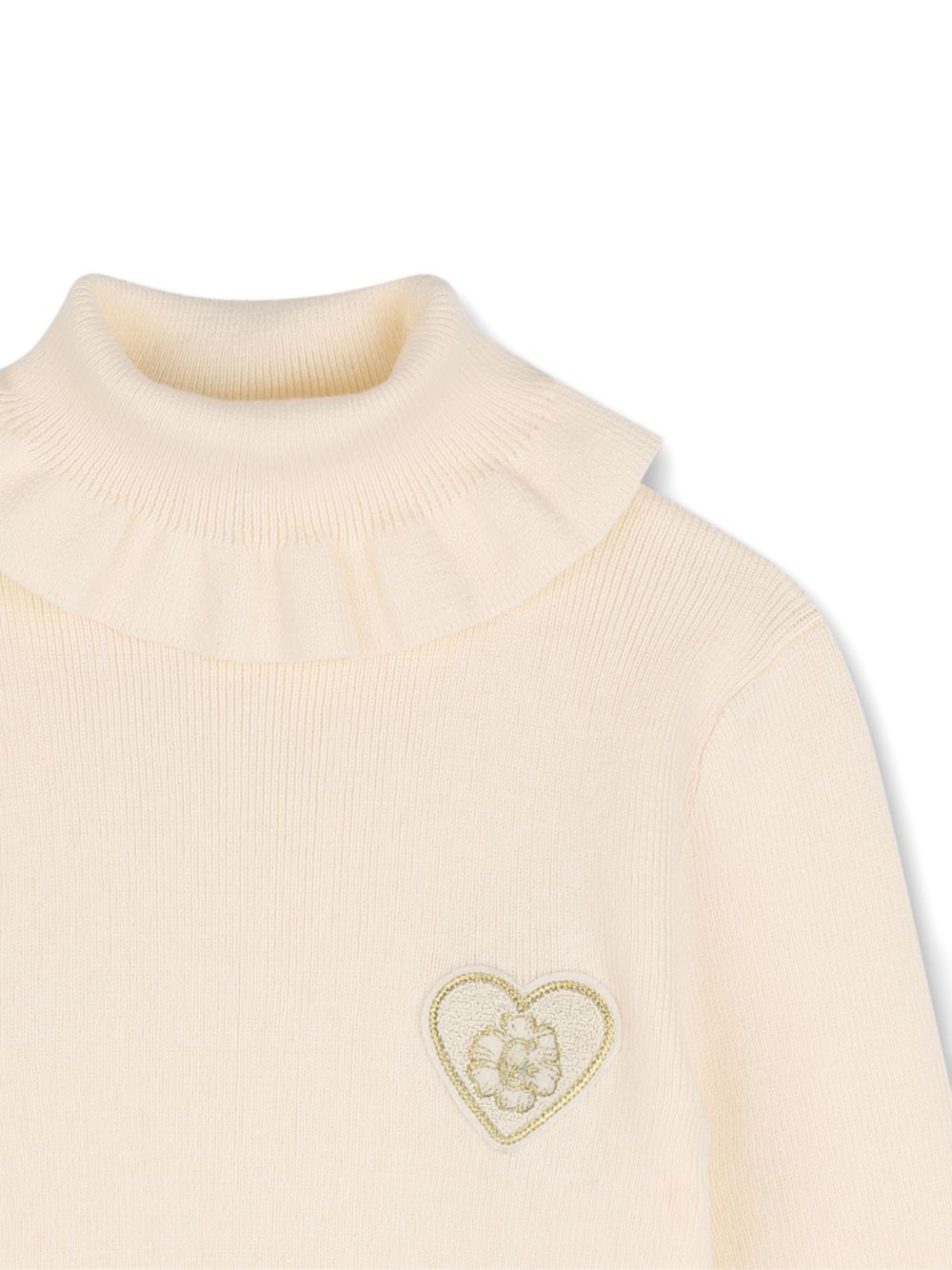 Maglione per bambina Chloé Kids crema con maniche ruches C21295 148 CHLOE' KIDS