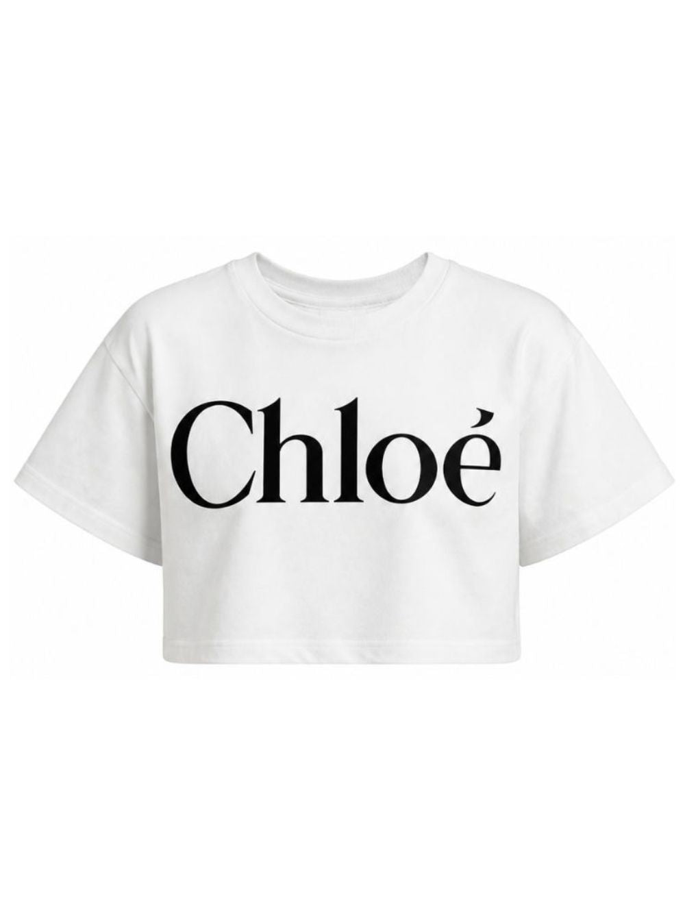 T-shirt per bambina Chloè Kids bianca con design crop C21305 117 CHLOE' KIDS