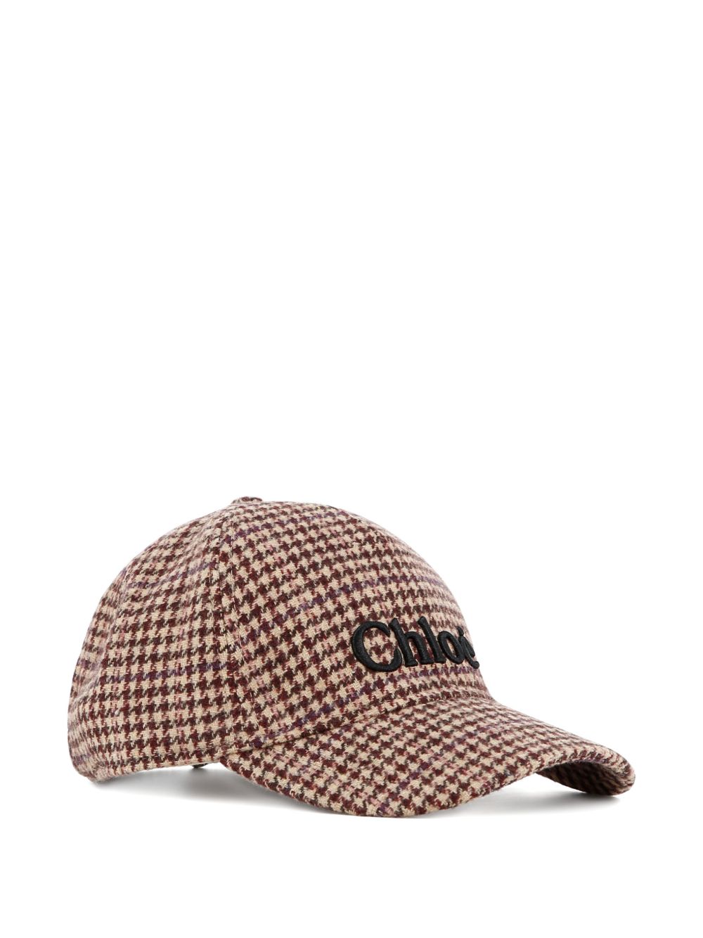 Cappello per bambina Chloé marrone con fantasia pied-de-poule C21311 Z67 CHLOE' KIDS