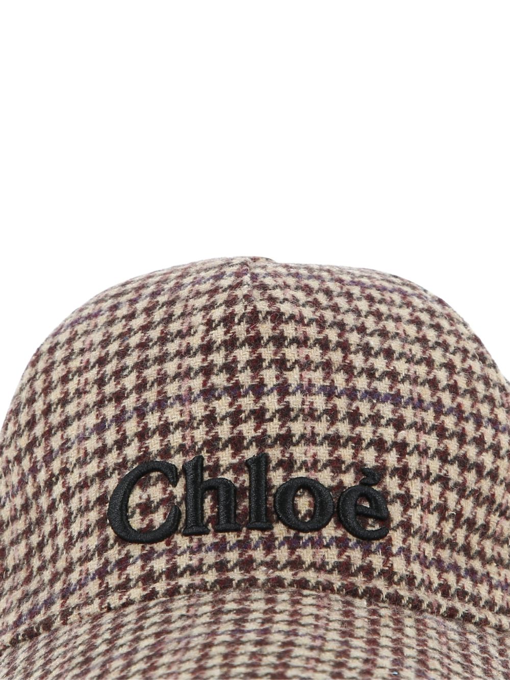 Cappello per bambina Chloé marrone con fantasia pied-de-poule C21311 Z67 CHLOE' KIDS