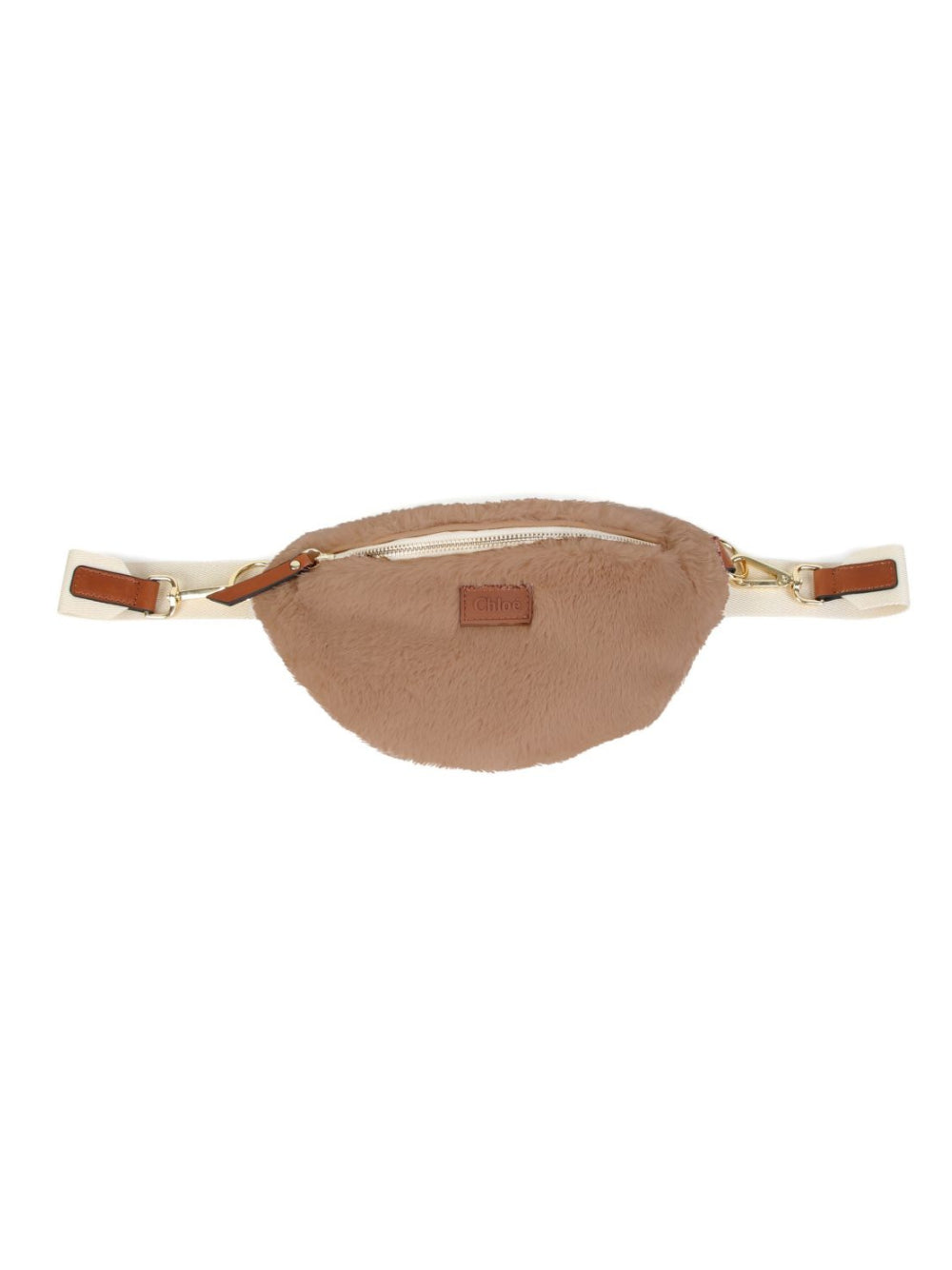 Marsupio per bambina Chloé Kids beige con texture in shearling C21324 31F CHLOE' KIDS