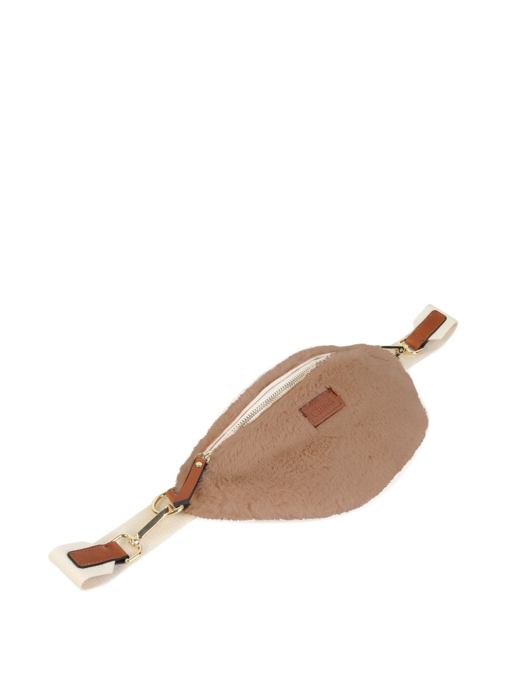 Marsupio per bambina Chloé Kids beige con texture in shearling C21324 31F CHLOE' KIDS