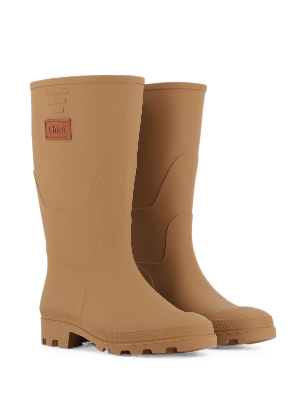 Stivali da pioggia per bambina Chloé Kids beige con applicazione laterale con logo C21328 31F CHLOE' KIDS