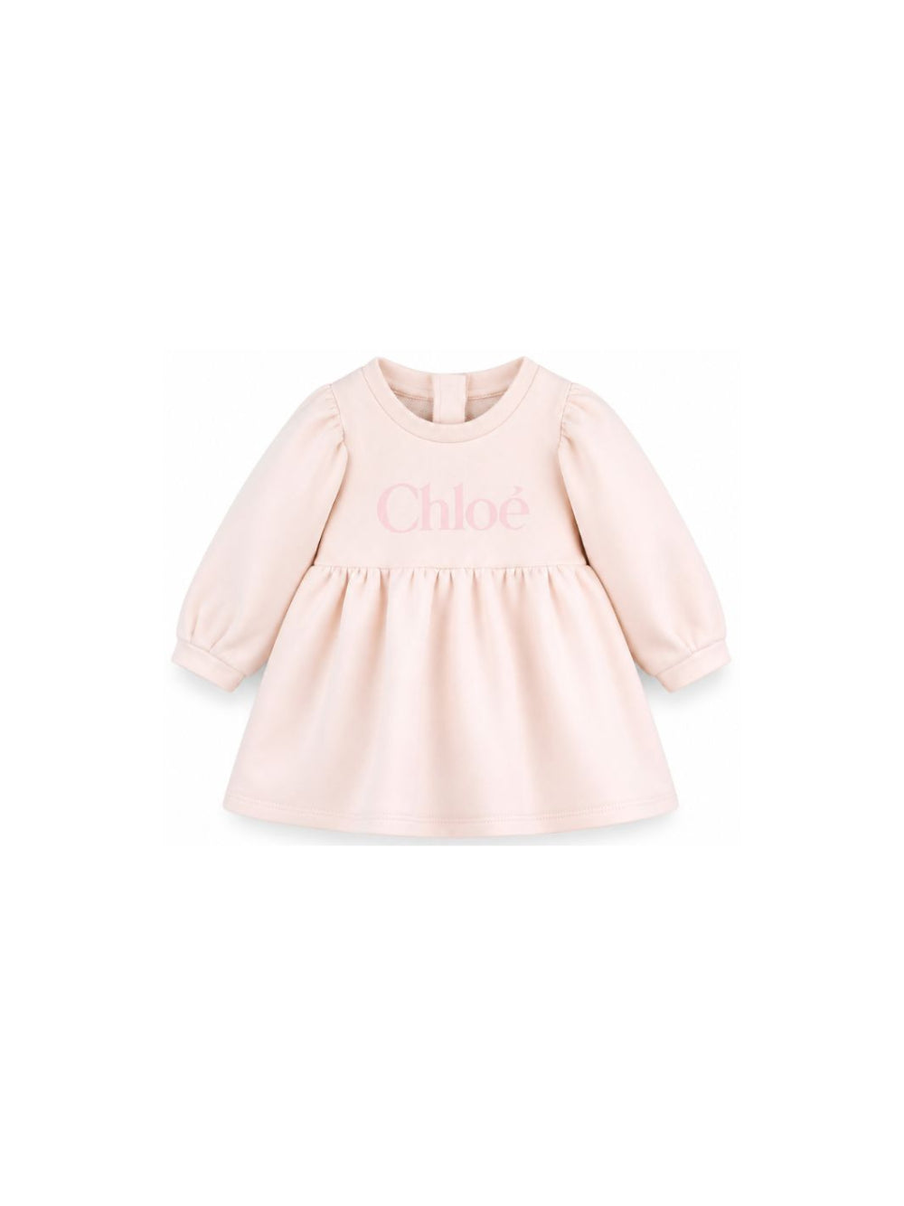 Abito per neonata Chloè Kids rosa con stampa logo sul davanti C21335 46J CHLOE' KIDS