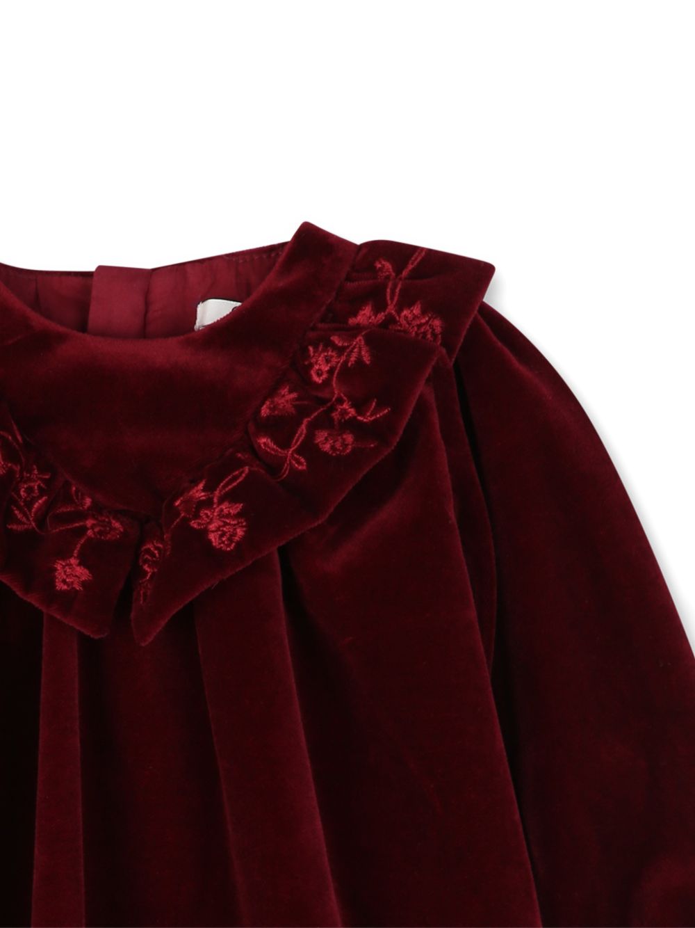 Abito per neonata Chloé Kids rosso con effetto velluto C21339 95K CHLOE' KIDS