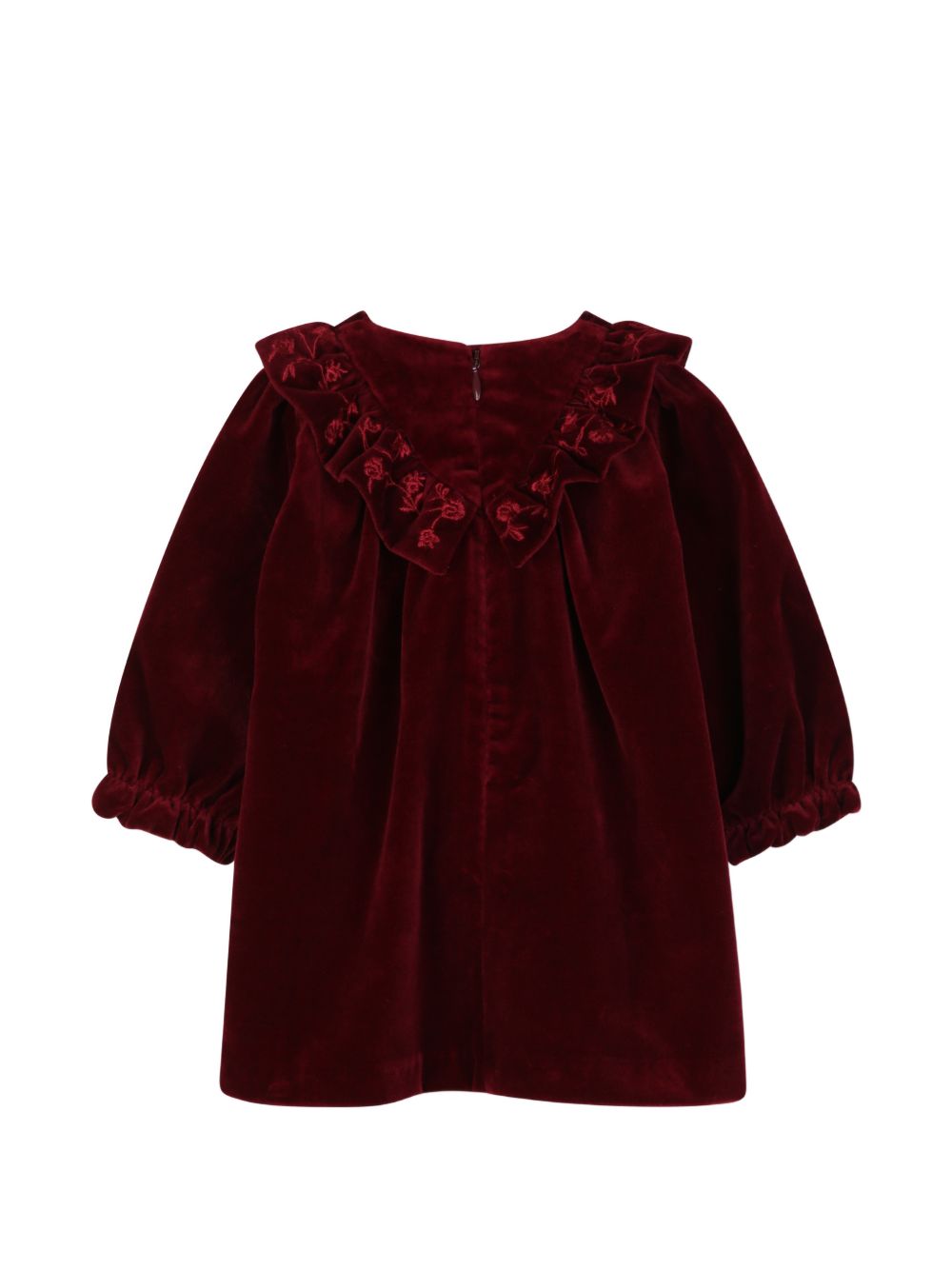 Abito per neonata Chloé Kids rosso con effetto velluto C21339 95K CHLOE' KIDS