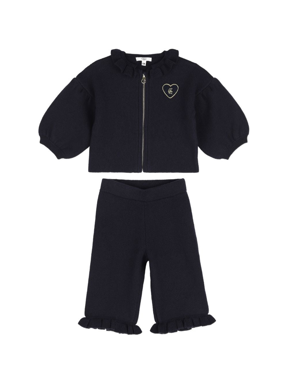 Tuta sportiva per neonata Chloé Kids blu con ruches C21346 859 CHLOE' KIDS