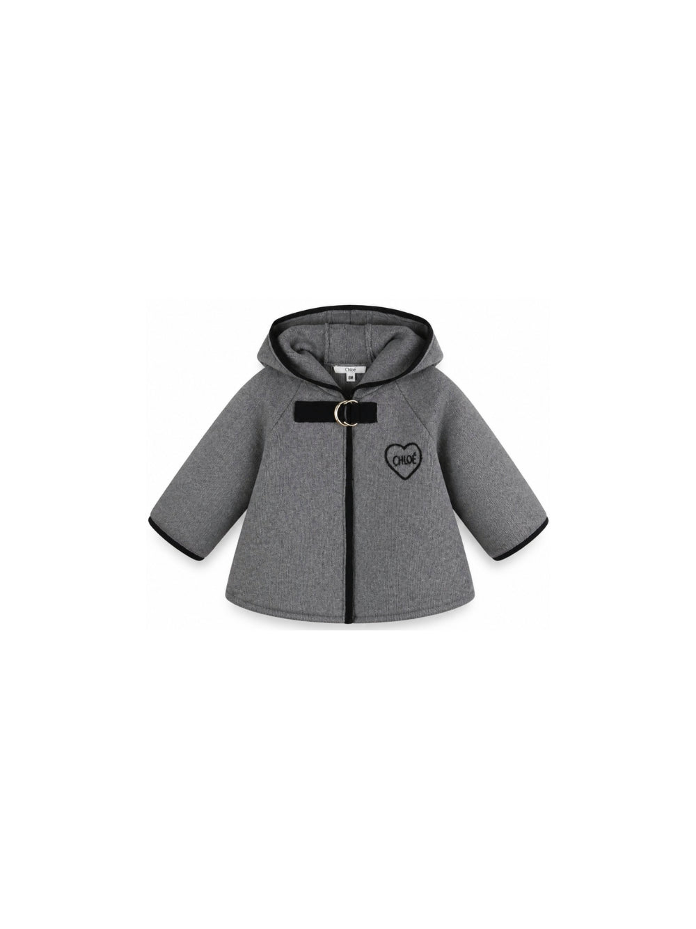 Cappotto per neonata Chloé Kids grigia con maniche raglan C21355 A46 CHLOE' KIDS