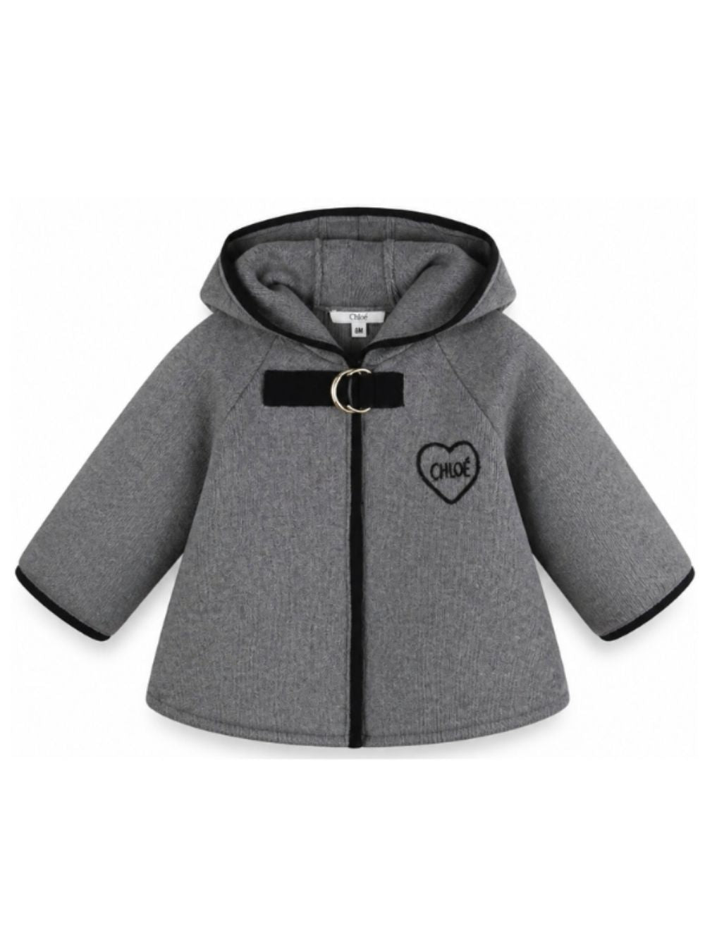 Cappotto per neonata Chloé Kids grigia con maniche raglan C21355 A46 CHLOE' KIDS