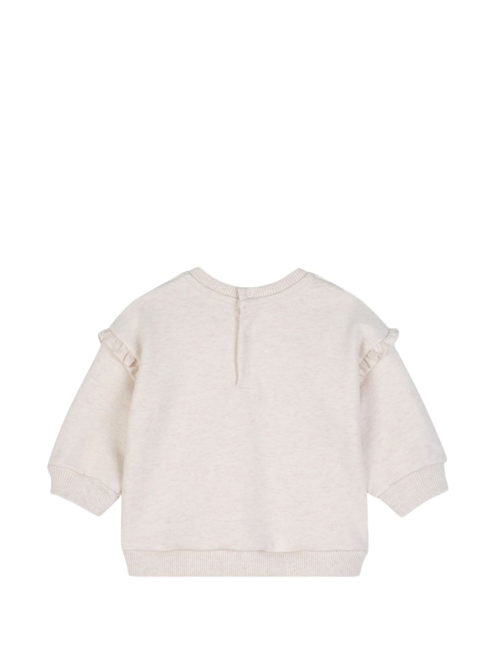 Felpa per neonata Chloè Kids beige con dettaglio con ruches C21359 B39 CHLOE' KIDS