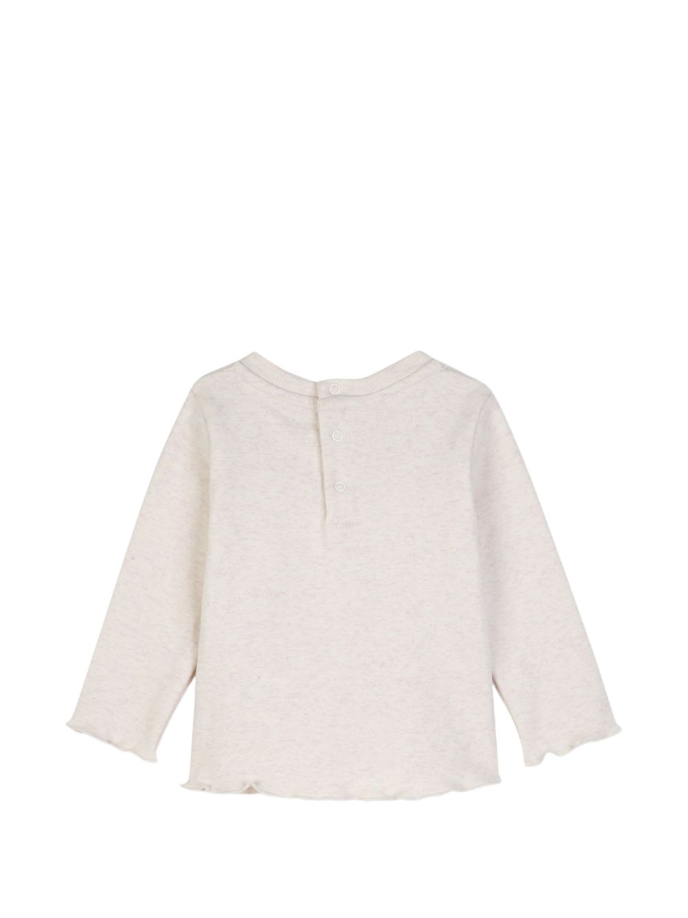 T-shirt per neonata Chloé Kids beige con applicazione a cuore sul petto C21363 B39 CHLOE' KIDS