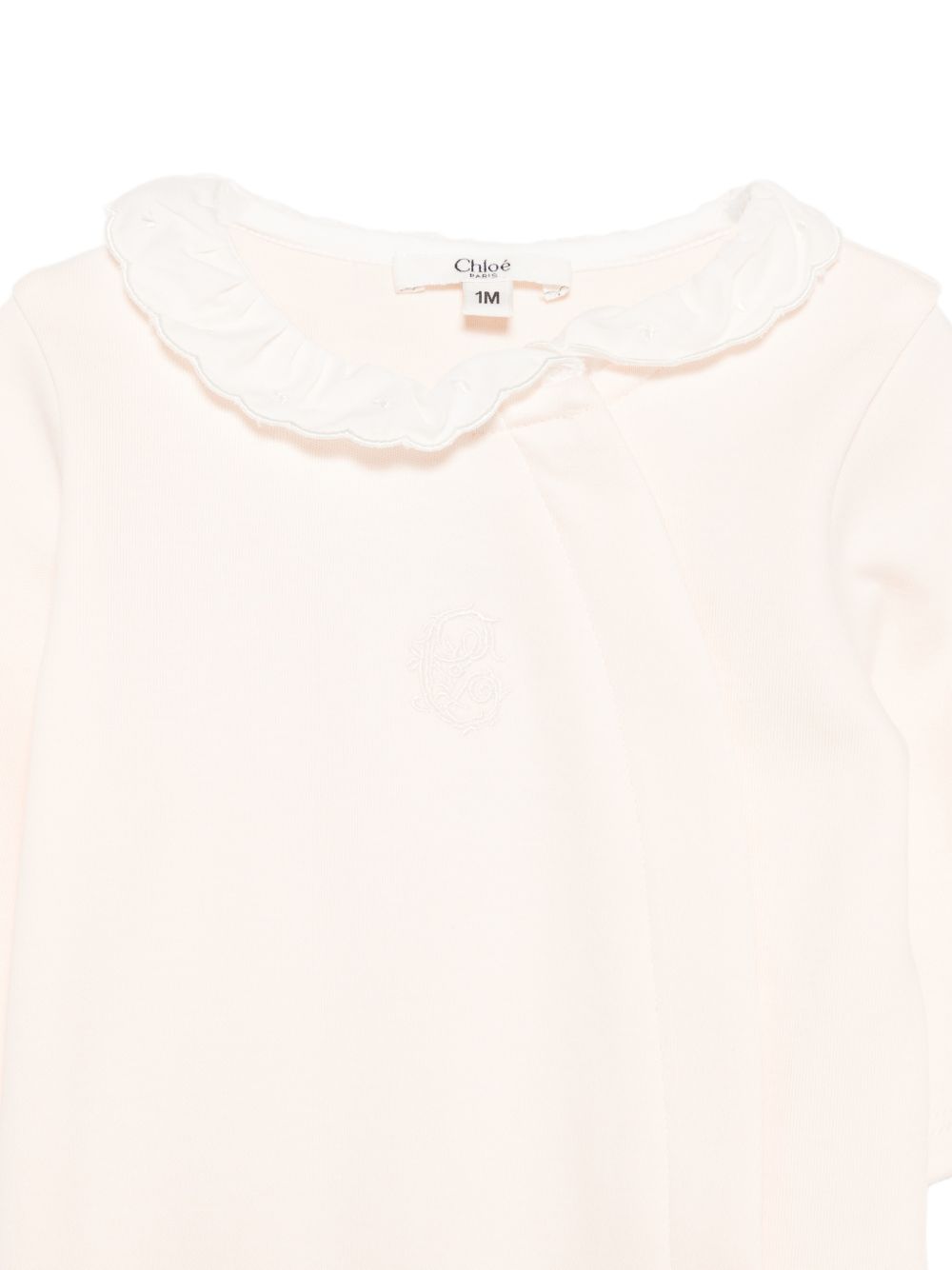 Set Tutina, cappello e bavaglino per neonata Chloé Kids risa salmone con ruches C21367 440 CHLOE' KIDS
