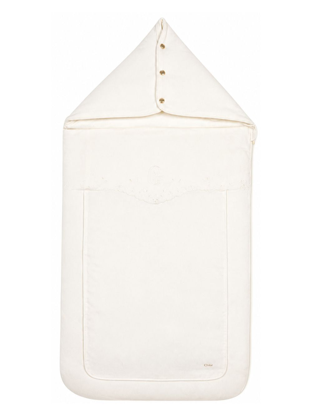 Sacco nanna per neonata Chloé Kids bianco con orlo a smerlo C21383 117 CHLOE' KIDS