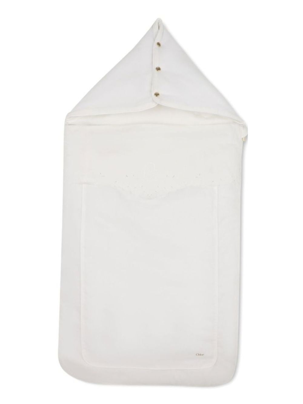 Sacco nanna per neonata Chloé Kids bianco con orlo a smerlo C21383 117 CHLOE' KIDS