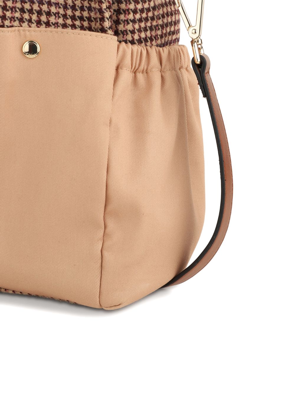 Borsa fasciatoio per neonata Chloé Kids beige con fantasia pied-de-poule C21388 Z67 CHLOE' KIDS