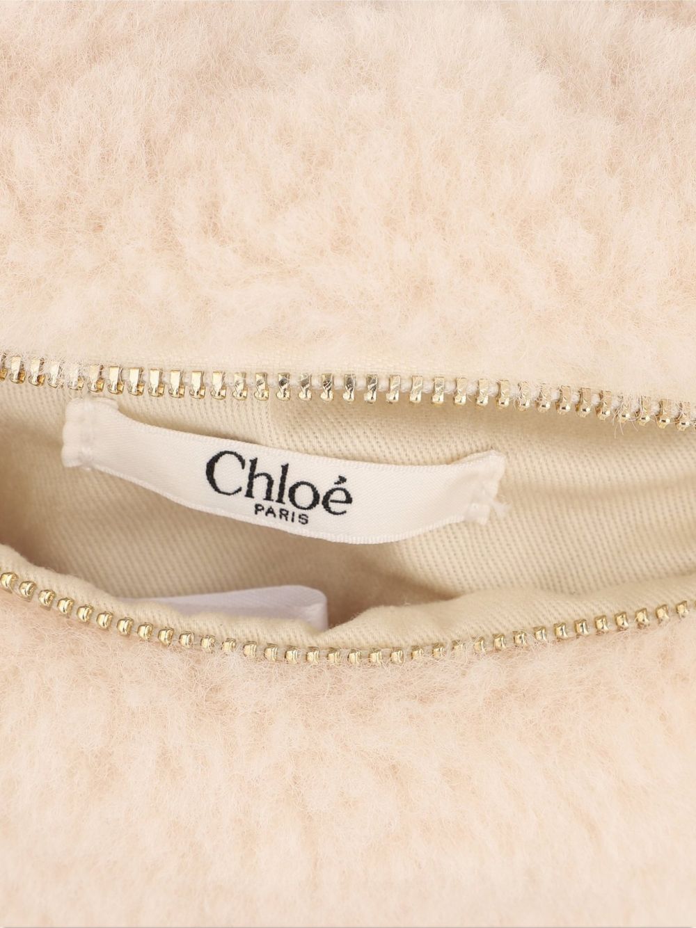 Borsa a spalla per bambina Chloé Kids beige a forma di cuore C21397 P02 CHLOE' KIDS