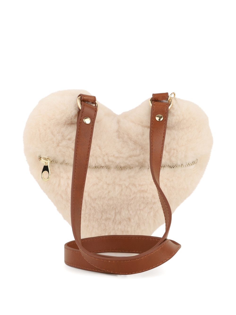 Borsa a spalla per bambina Chloé Kids beige a forma di cuore C21397 P02 CHLOE' KIDS