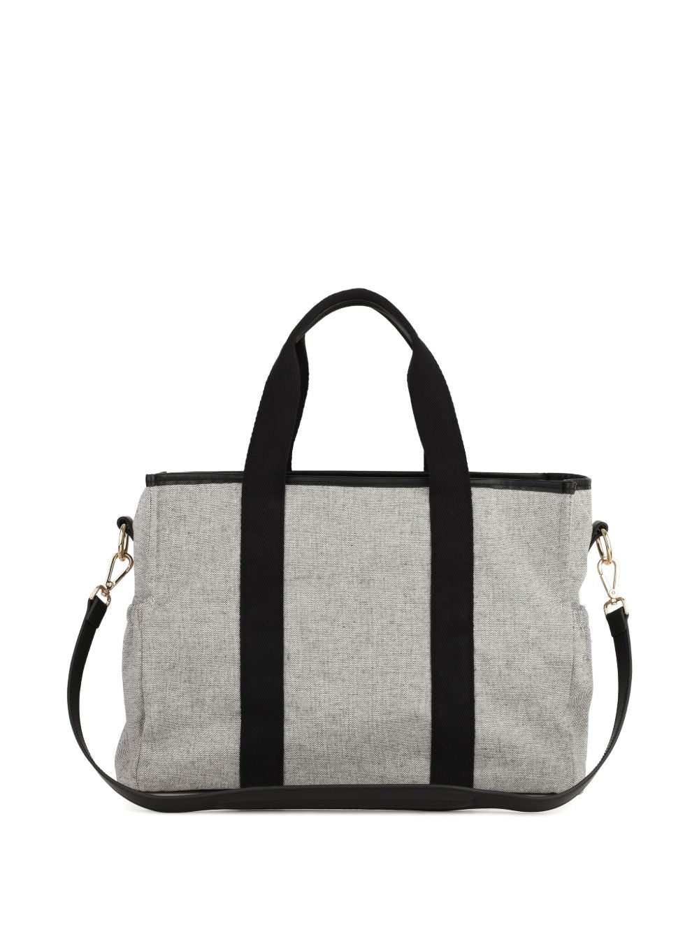 Borsa fasciatoio per neonati Chloé Kids grigia con logo ricamato frontale C21398 A46 CHLOE' KIDS