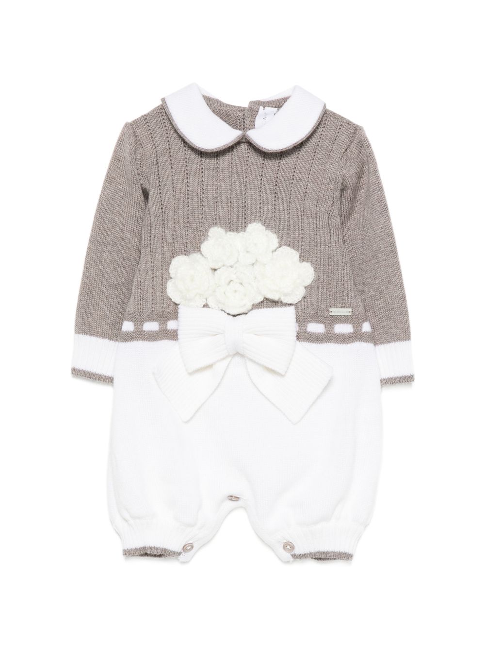 Tutina per neonata Colorichiari beige con colletto alla Peter Pan FF648627 2088 9720 COLORICHIARI