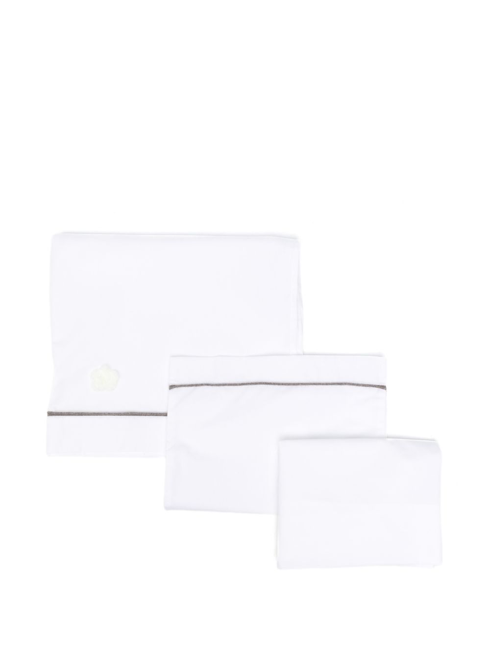Set biancheria per neonati Colorichiari bianco con ricamo fiori in rilievo FF728608 2300 9720 COLORICHIARI