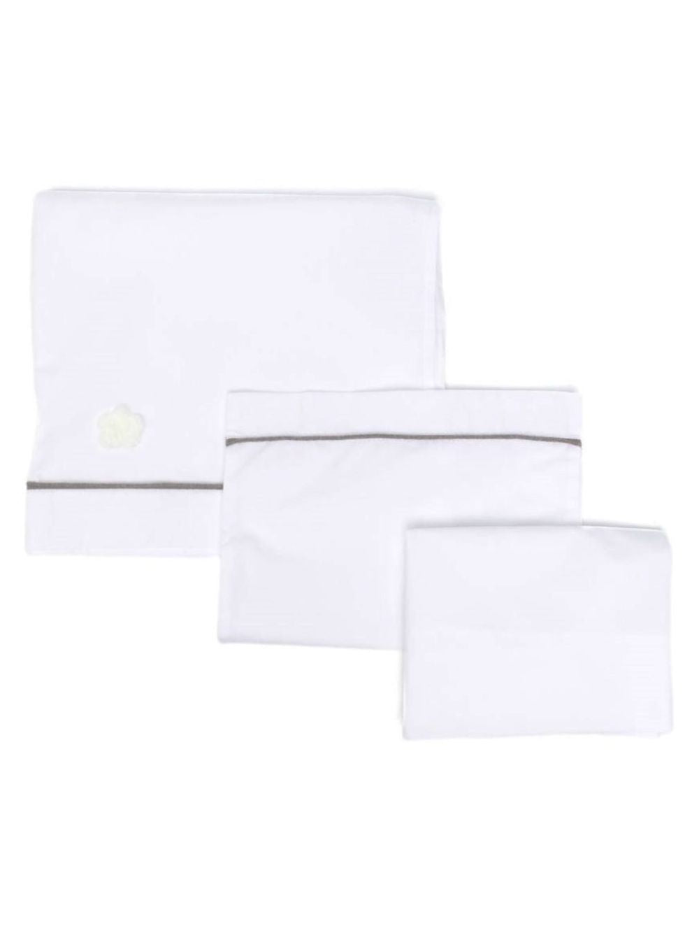 Set biancheria per neonati Colorichiari bianco con ricamo fiori in rilievo FF728608 2300 9720 COLORICHIARI
