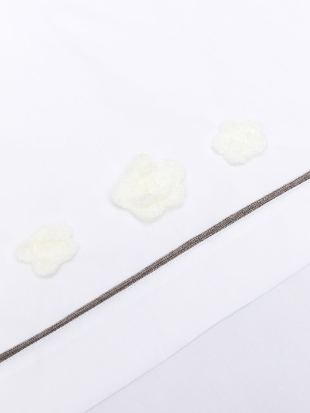 Set biancheria per neonati Colorichiari bianco con ricamo fiori in rilievo FF728608 2300 9720 COLORICHIARI