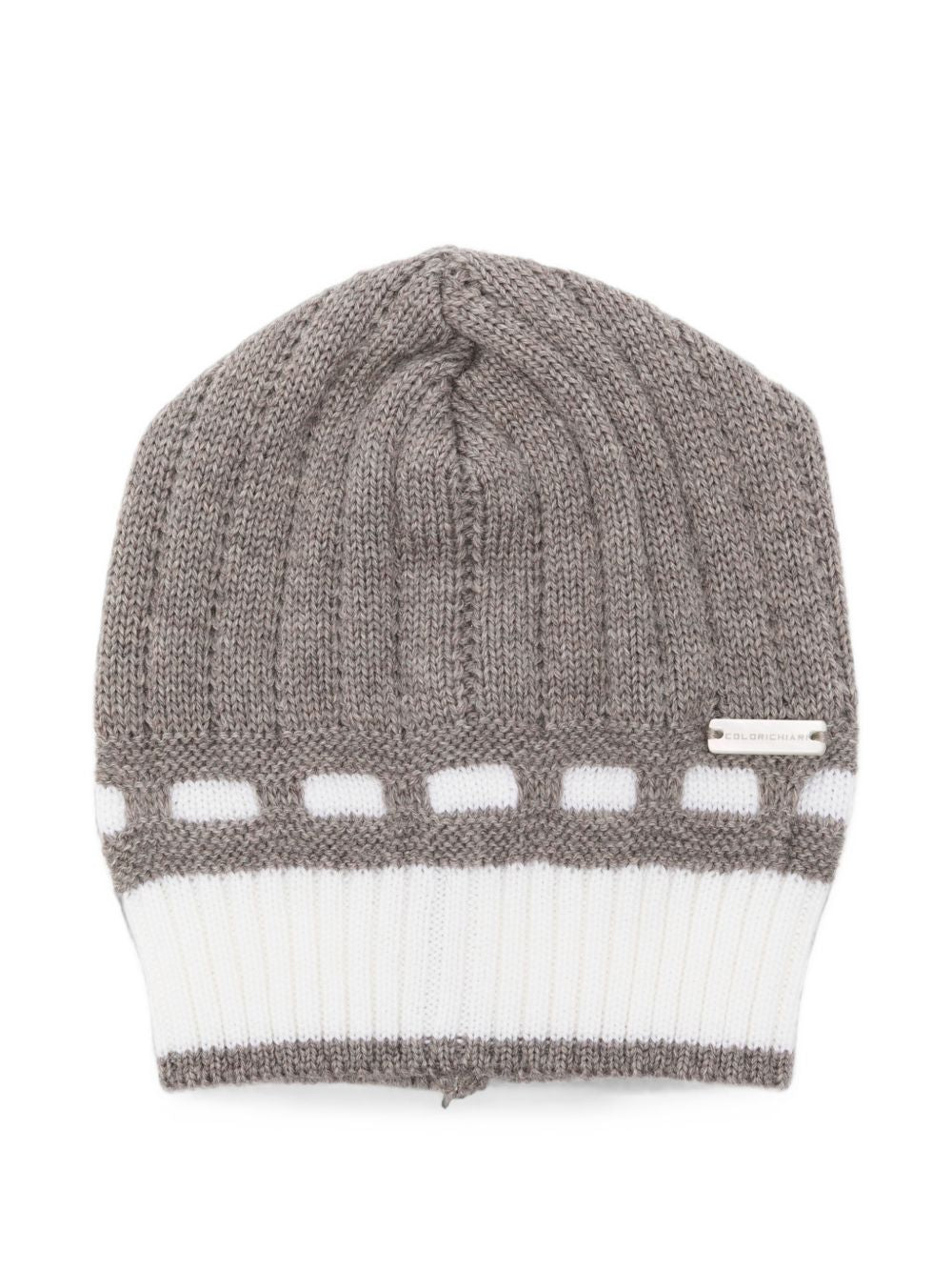 Cappello per neonati Colorichiari beige con lavorazione in maglia a coste FF788605 2088 9720 COLORICHIARI
