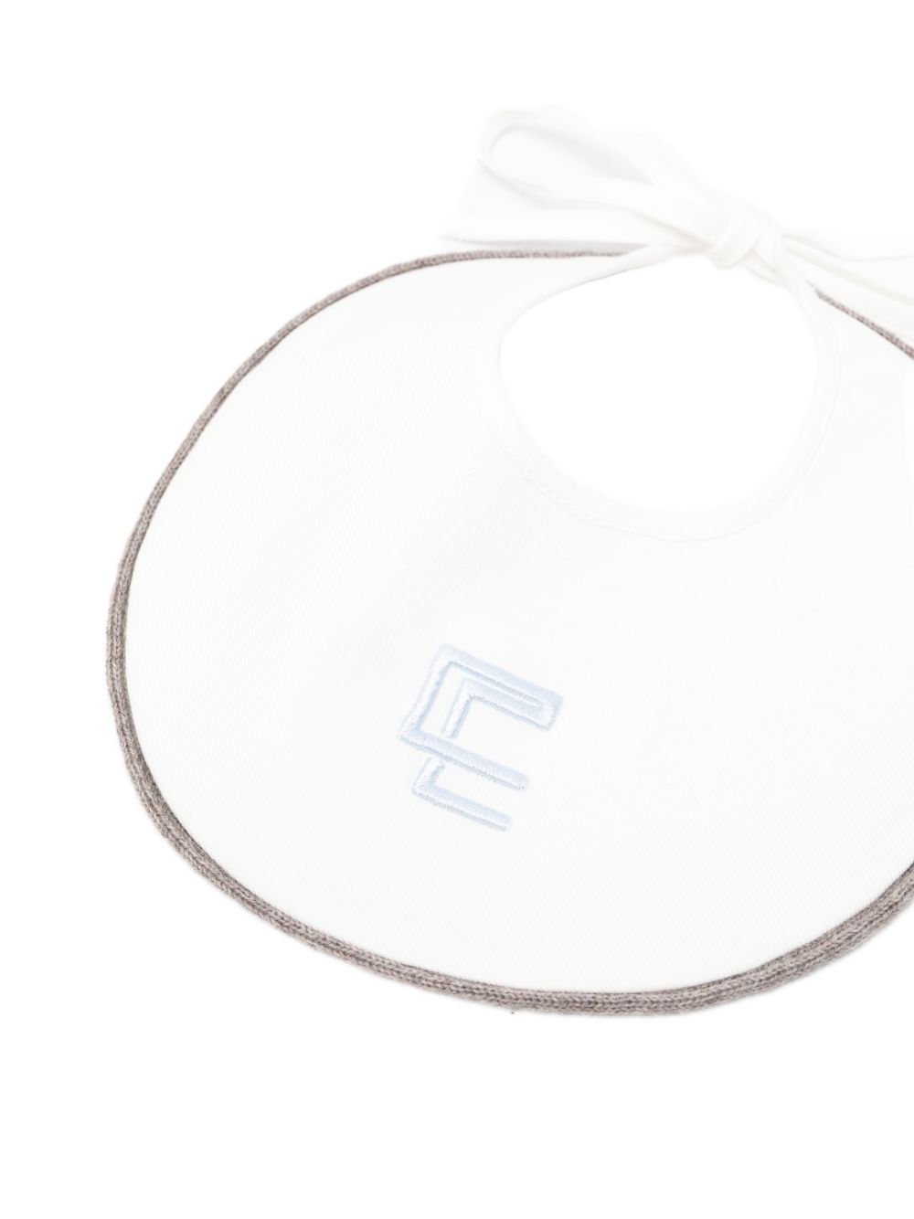 Bavaglino per neonato Colorichiari bianco con logo ricamato sul davanti MI238644 2253 5197 COLORICHIARI