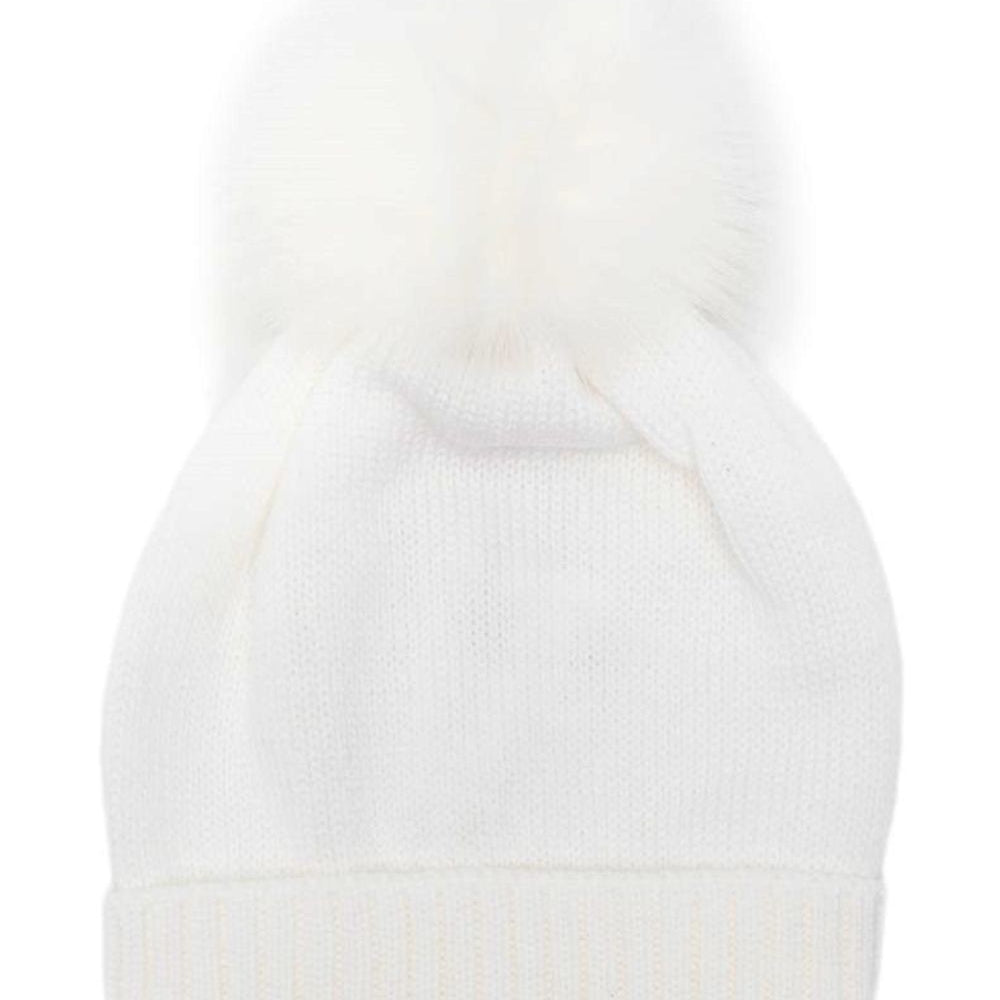 Berretto per neonato Colorichiari bianco con pompon MN788808 2088 20 COLORICHIARI