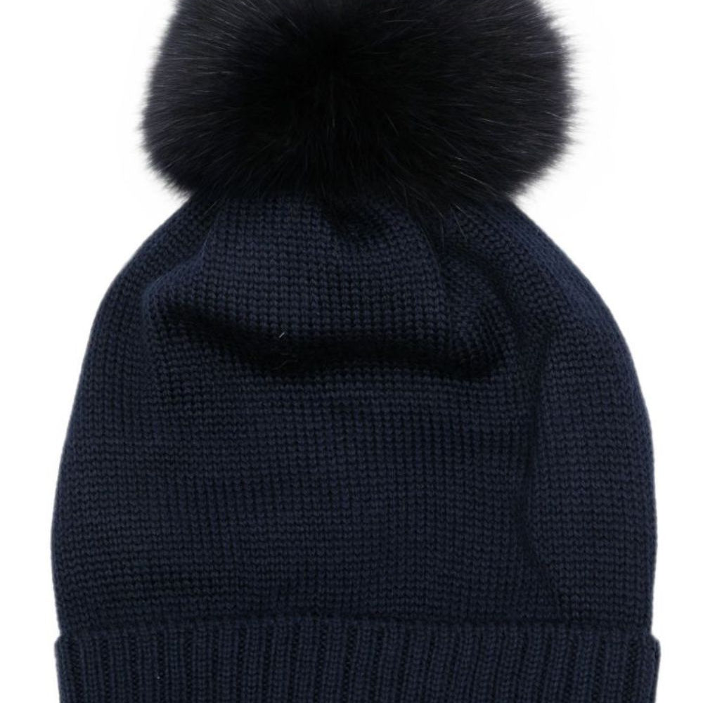 Cappello per bambino Colorichiari blu con pompon MN788808 2088 60 COLORICHIARI