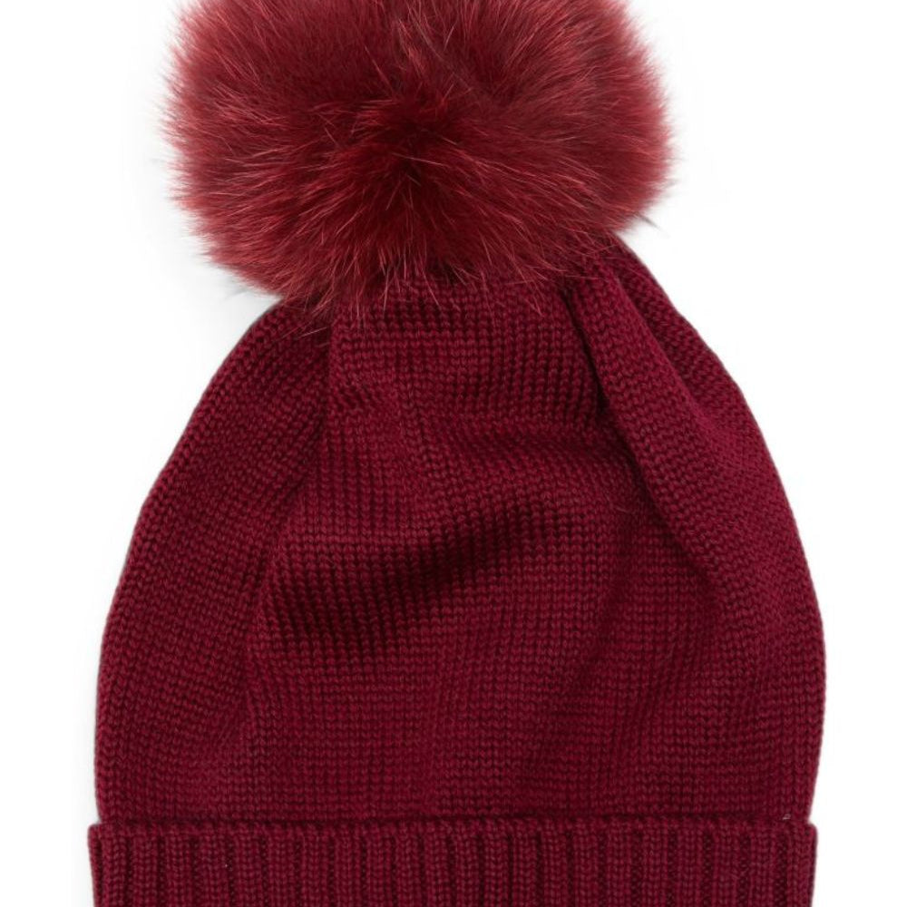 Cappello per bambino Colorichiari rosso con pompon MN788808 2088 73 COLORICHIARI