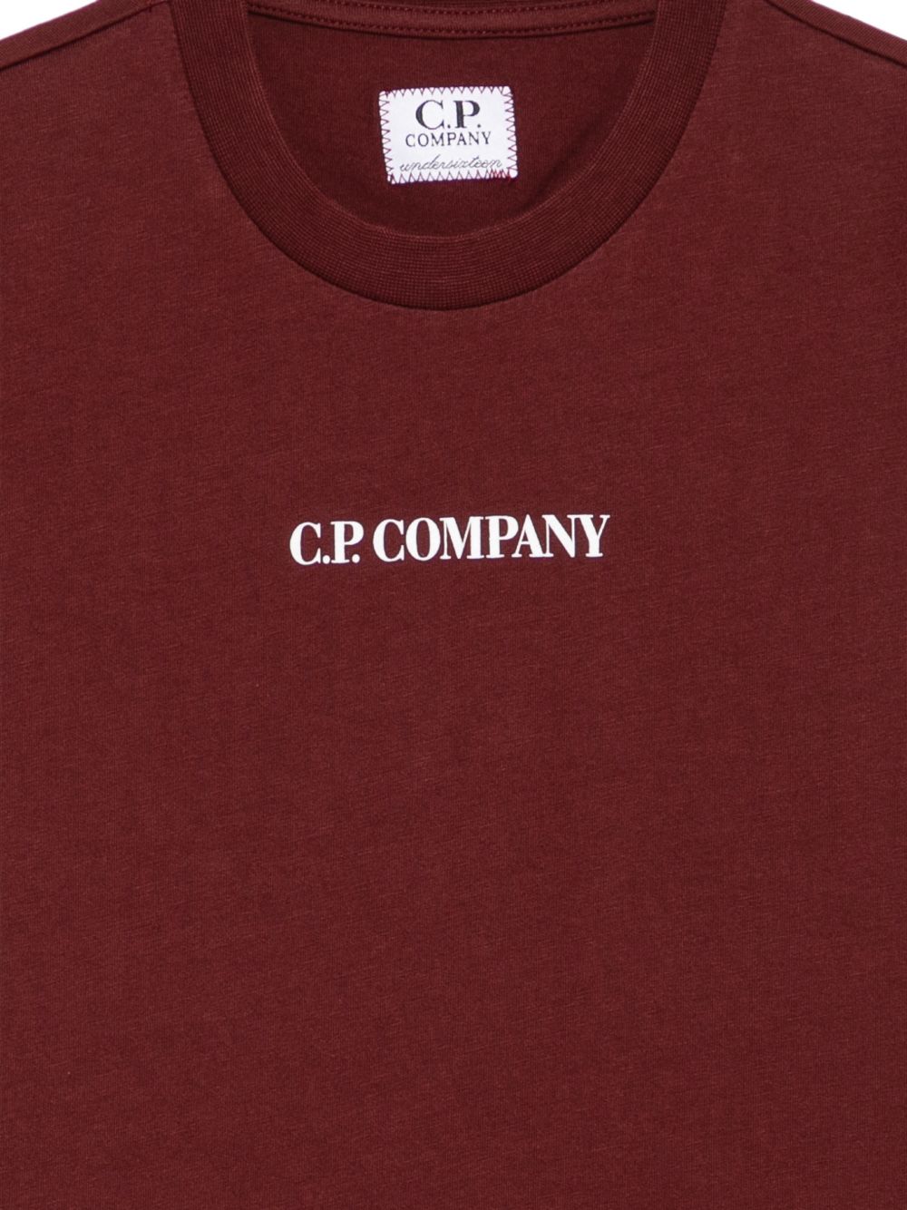 T-shirt per bambino C.P Company Kids bordeaux a maniche corte CMM00ULAA17 51686 C.P.COMPANY KIDS