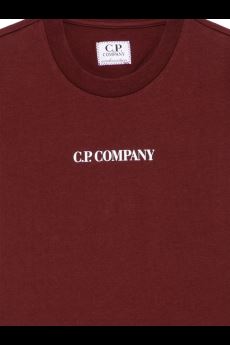 T-shirt per bambino C.P Company Kids bordeaux a maniche corte CMM00ULAA17 51686 C.P.COMPANY KIDS