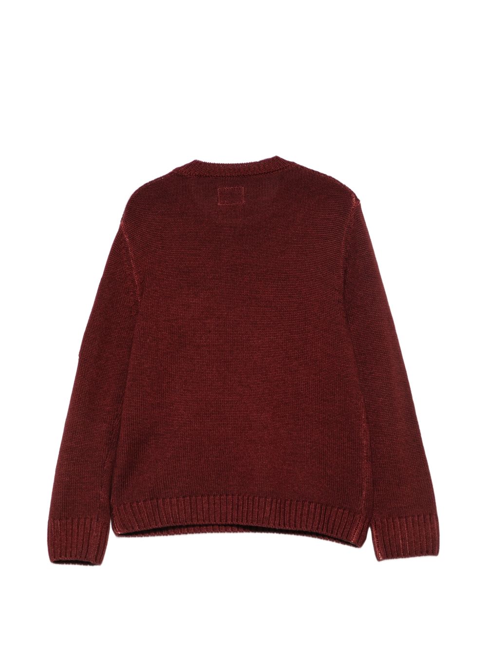 Maglione per bambino C.P. Company Kids bordeaux con applicazione sulla manica CNW00ALHC01 51686 C.P.COMPANY KIDS