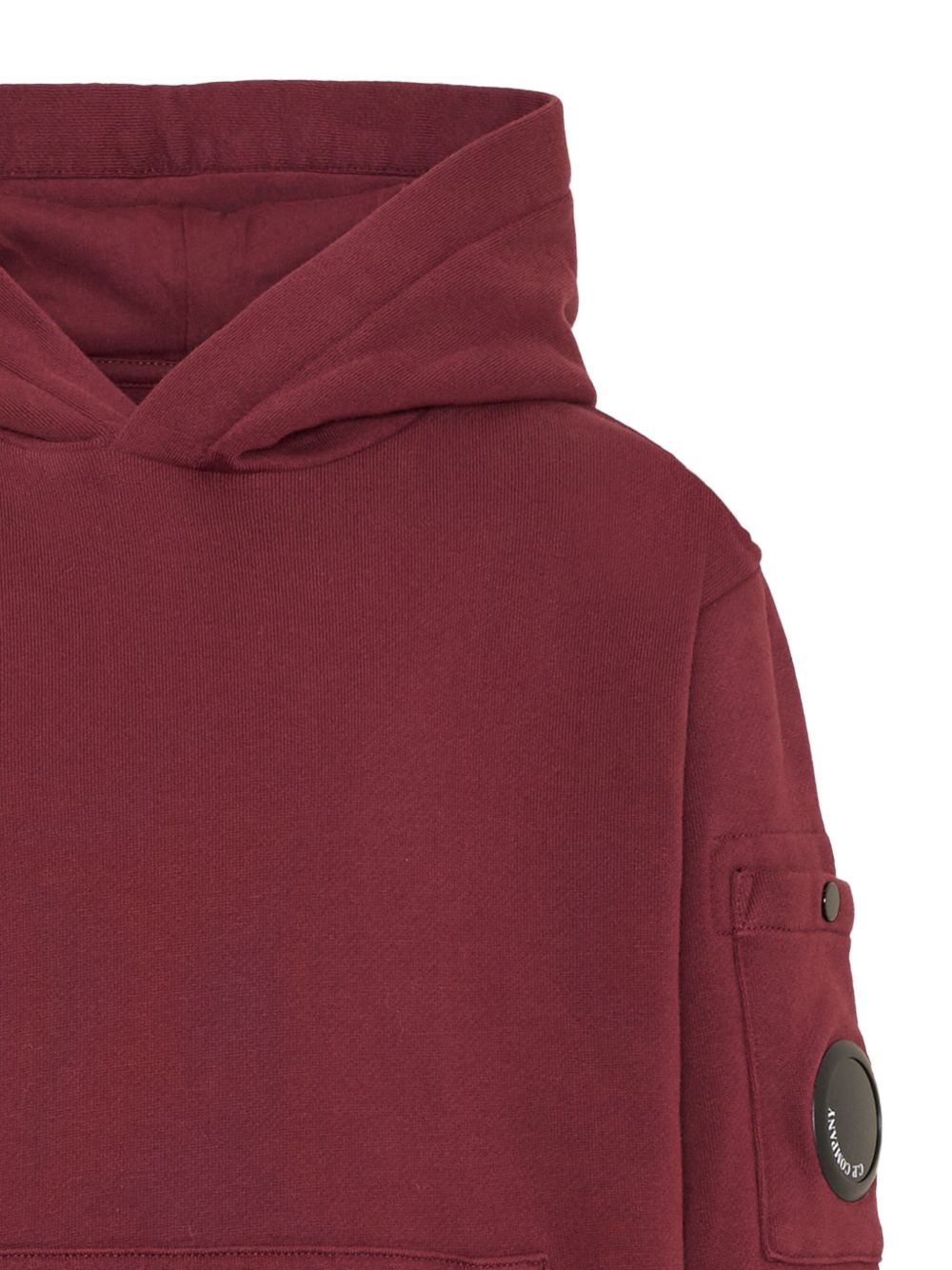 Felpa per bambino C.P.Company rosso con cappuccio<BR/><BR/> COF00YLCA76 51686 C.P.COMPANY KIDS
