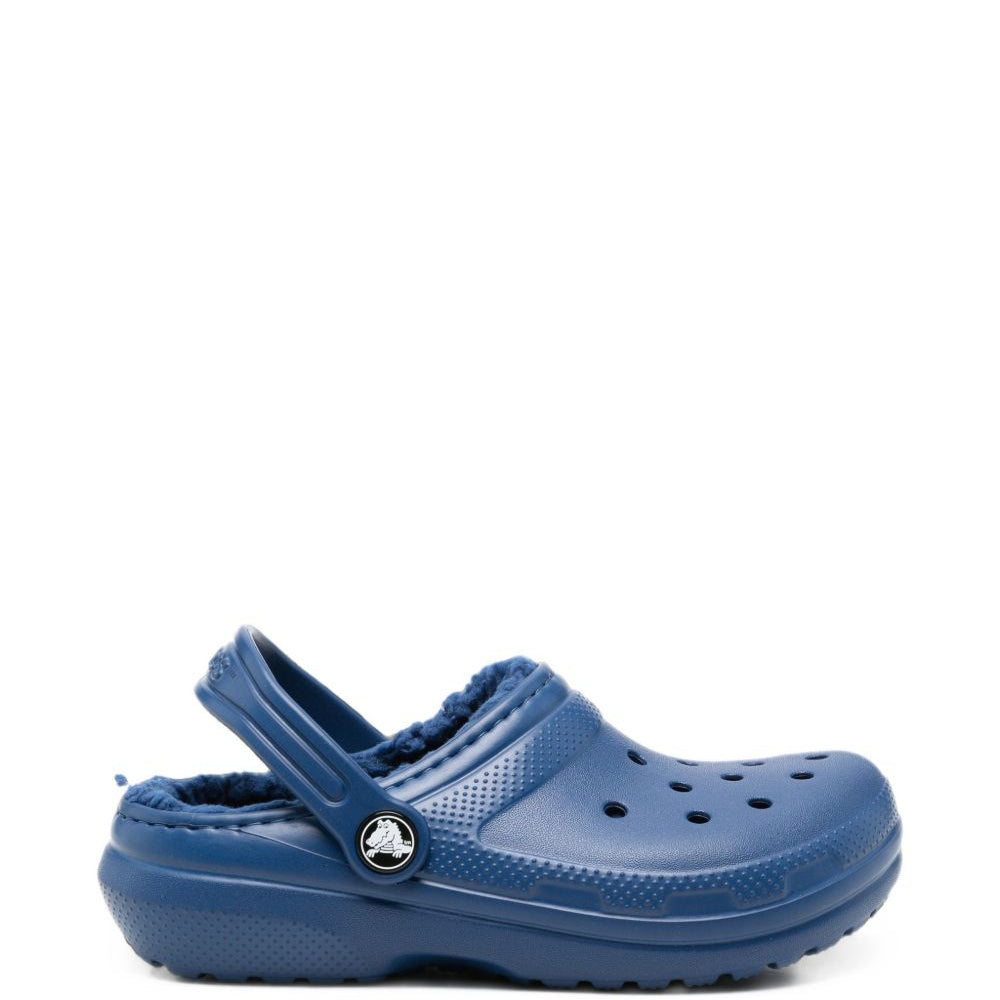 Ciabatte per bambino Crocs Kids blu con fodera in pile 207010 RBBL CROCS KIDS